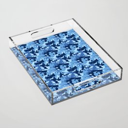 Navy camo pattern  Acrylic Tray