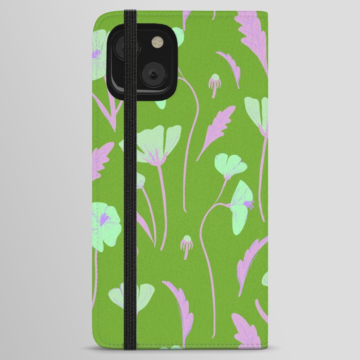 Be Your Own Green Flower Garden iPhone Wallet Case