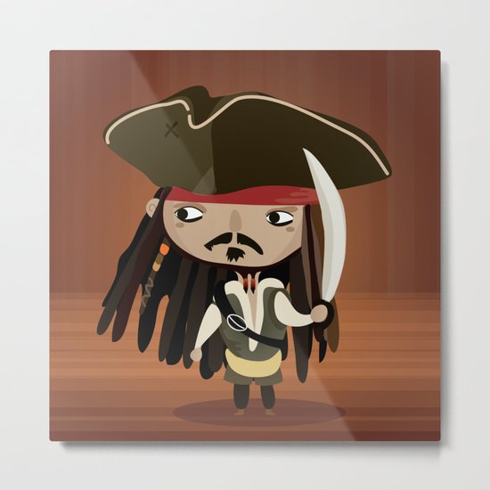 Captain Sparrow Metal Print