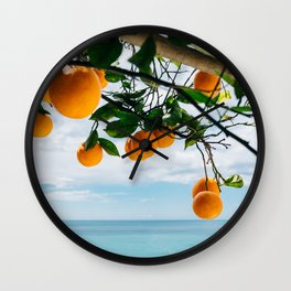 Amalfi Coast Oranges IV Wall Clock