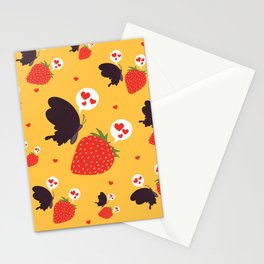 the death loves the strawberry Stationery Cards