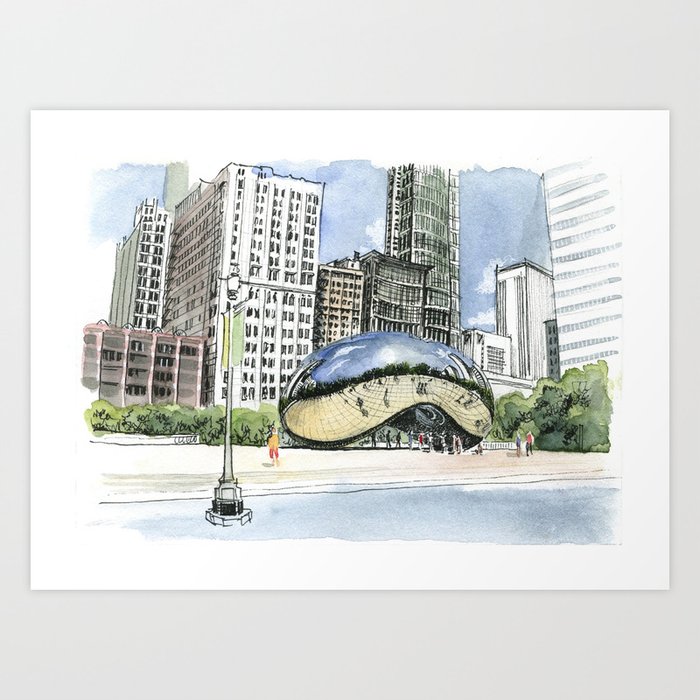 Millennium Park, Chicago Art Print