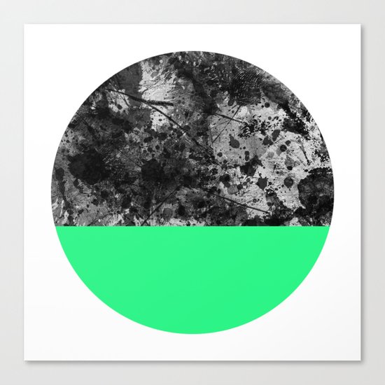 Bathing Moon (In Green) Canvas Print
