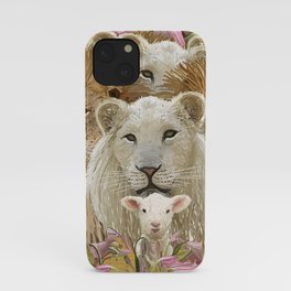 Lions led by a lamb iPhone Case