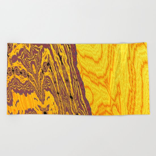 from yellow dunes to ugly shore Beach Towel