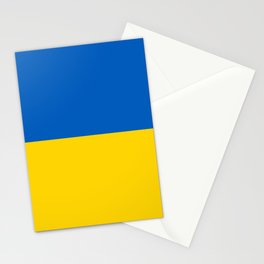 Blue and Yellow Flag Horizontal Stationery Card