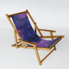 Watercolor Galaxy Nebula Pink Purple Sky Stars Sling Chair