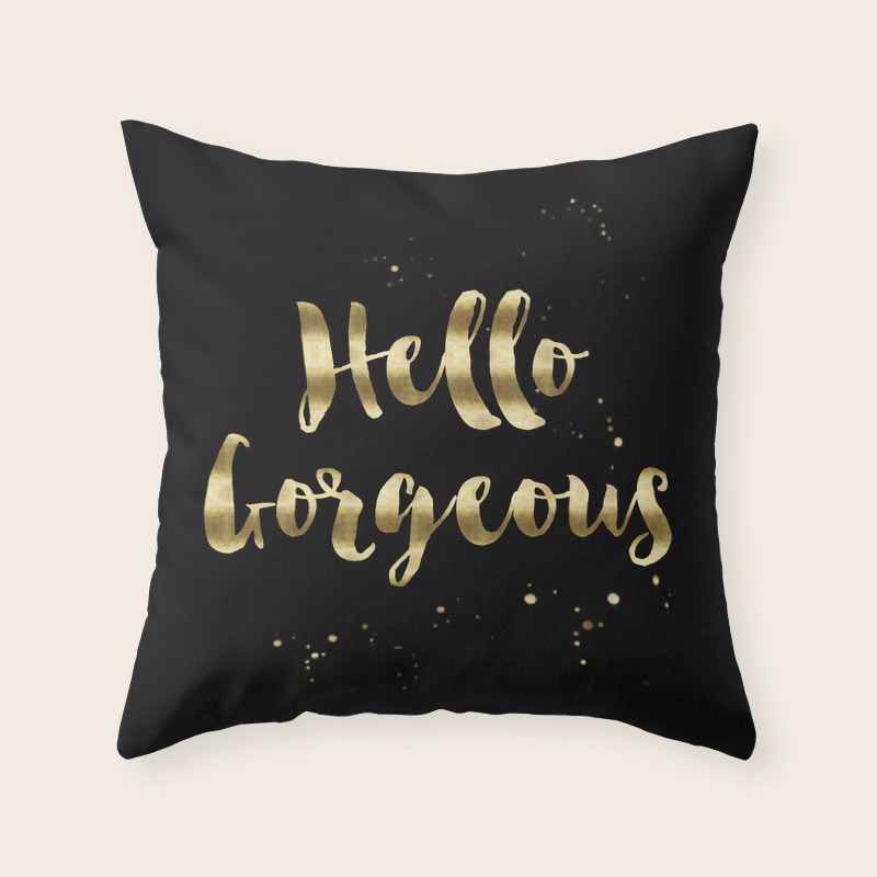 hello gorgeous throw pillow
