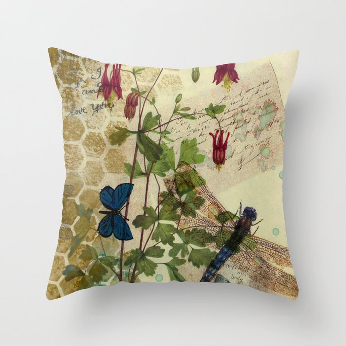Columbine Love Letters 2 Throw Pillow