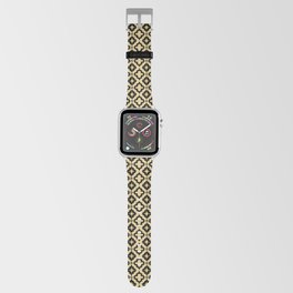 Tan and Black Ornamental Arabic Pattern Apple Watch Band