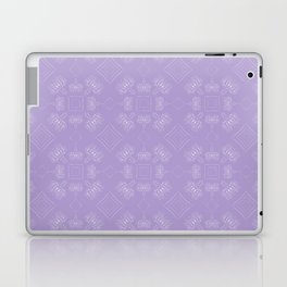 A Pair of Drying Protea, One Line Drawing, Purple Floral Pattern Laptop Skin