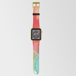 Rainbow Good Vibes Abstract Painting Apple Watch Band