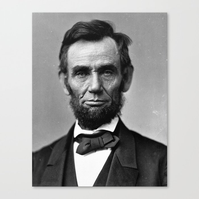 Portrait of President Abraham Lincoln Canvas Print