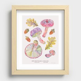 Russulas and Oak - Botanical Recessed Framed Print