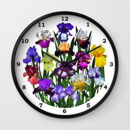 Iris garden Wall Clock