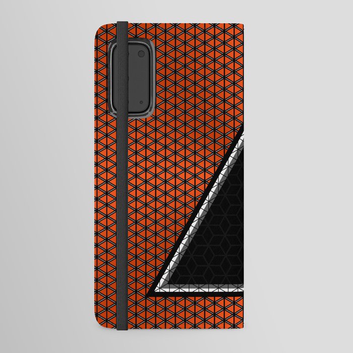Cut-in Triangles - Orange Android Wallet Case