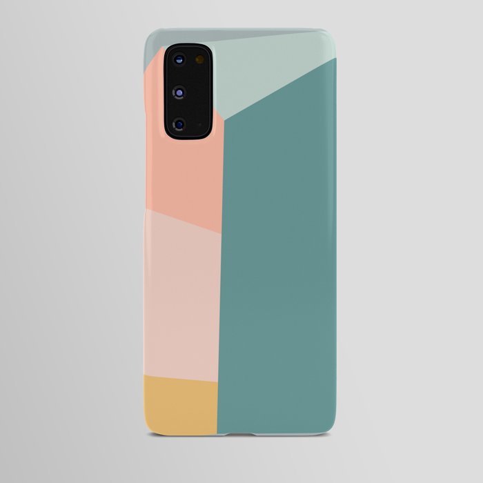 Abstract Geometric Shapes in Minty Pastels Android Case