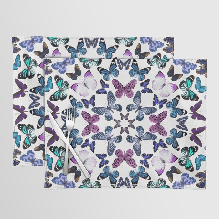 butterfly mandala, cool Placemat