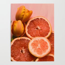 Citrus and Tulips Poster