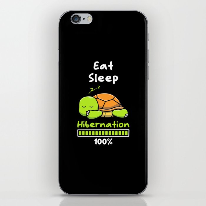 Eat Sleep Hibernation 100 Turtle iPhone Skin