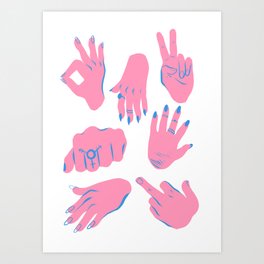 trans hands Art Print