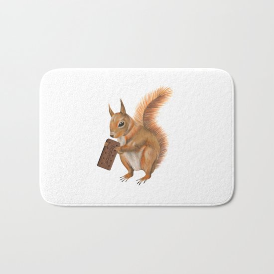 Super squirrel. Bath Mat