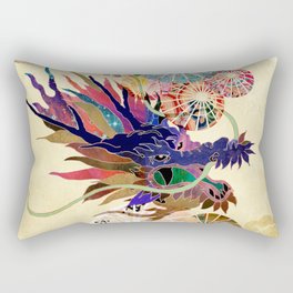 Dragon with unbrellas Rectangular Pillow