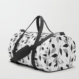 Leaves Pattern White Duffle Bag
