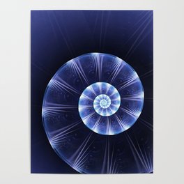 Blue Spiral Poster