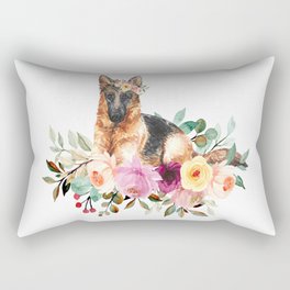 Dog Flower Rectangular Pillow