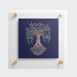 Celtic Tree of Life Nature Colored Floating Acrylic Print