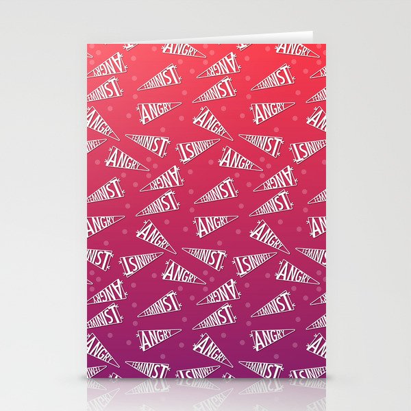 A Pennant for Angry Feminism Stationery Cards