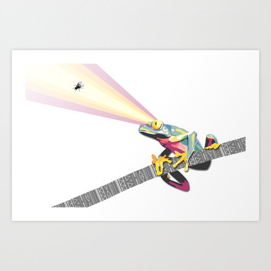 Frog Attack Art Print