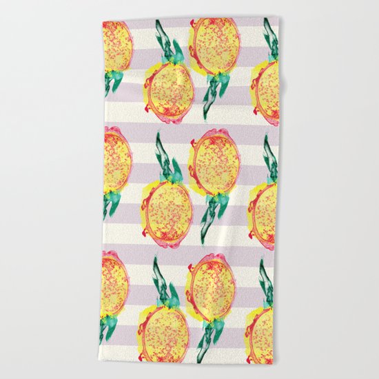 Dragon fruits Beach Towel
