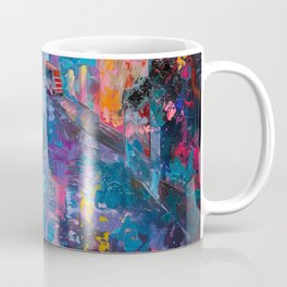 Classic Street Architecture Scene Colorful Oil Painting old style Drawing Technique Art HD Print 04 Coffee Mug