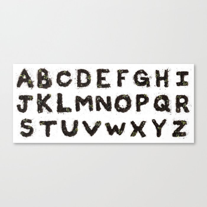 Dirty Alphabet Canvas Print