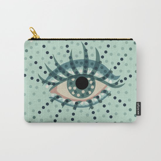 Dots And Abstract Eye Carry-All Pouch