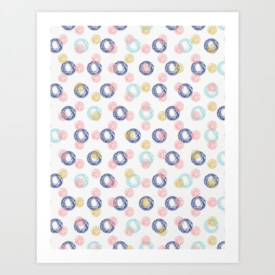 Colorful Scribbles Art Print