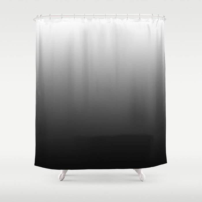 Grey to Black Gradient Shower Curtain