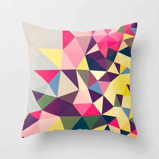 Creeping Tris Throw Pillow