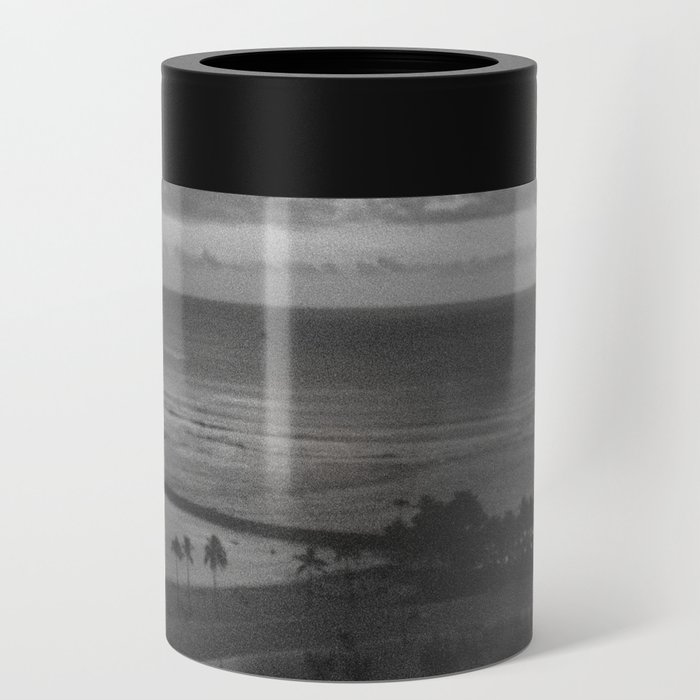 Black and White Hawaii Sunset Can Cooler