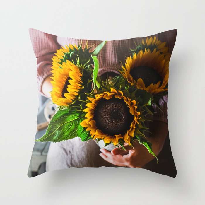 Sunflowers of Hope for Ukraine Throw Pillow