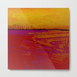 Square Abstract No. 8 by Kathy Morton Stanion Metal Print | Oil, Magenta, Abstractlanscape, Orange, Southwest, Pink, Landscape, Painting, Yellow, Orangemodern 
