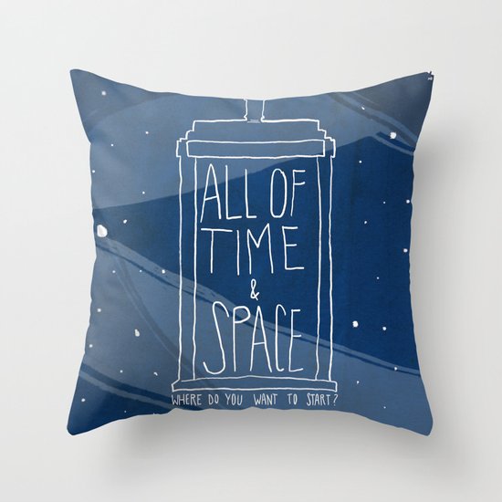 All Of Time And Space Throw Pillow