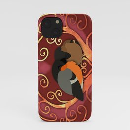 Valentine Bullfinches iPhone Case