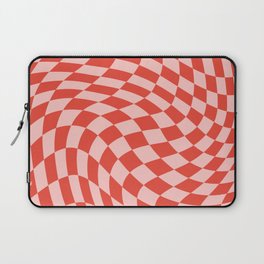 Red and pink swirl checker Laptop Sleeve