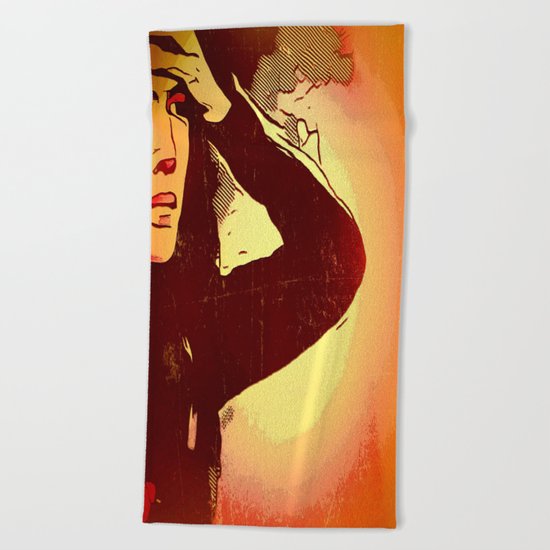 Mourning Sun Beach Towel