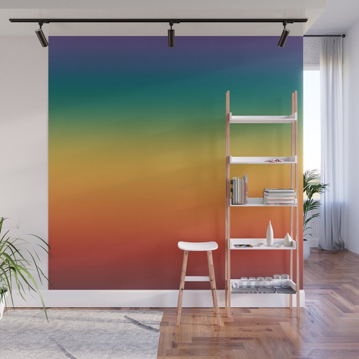 Colorful Gradient Pattern Abstract Rainbow Wall Mural