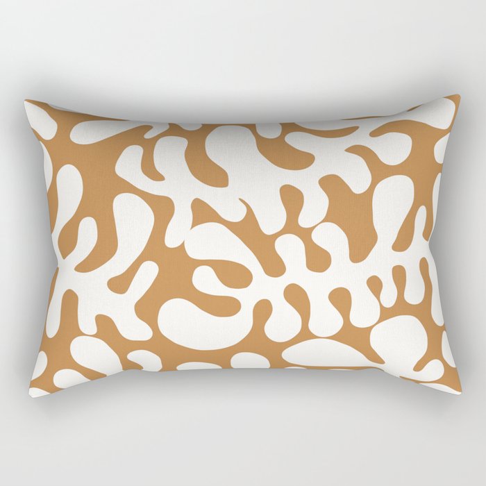 White Matisse cut outs seaweed pattern 4 Rectangular Pillow