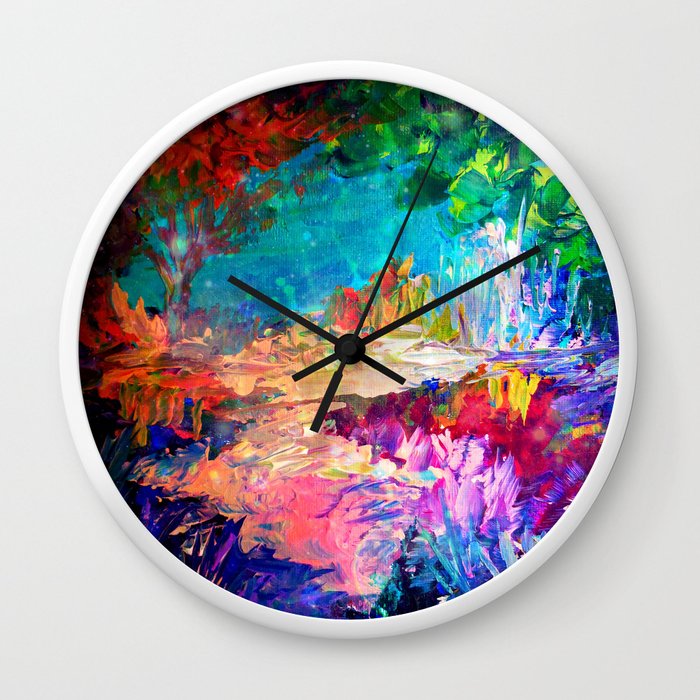 Welcome To Utopia Bold Rainbow Multicolor Abstract Painting Forest
